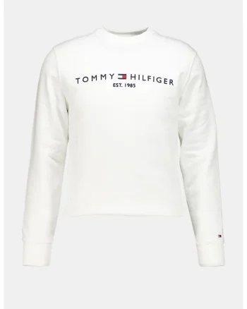 Bluza de trening din amestec de bumbac organic cu logo, Negru/Alb optic