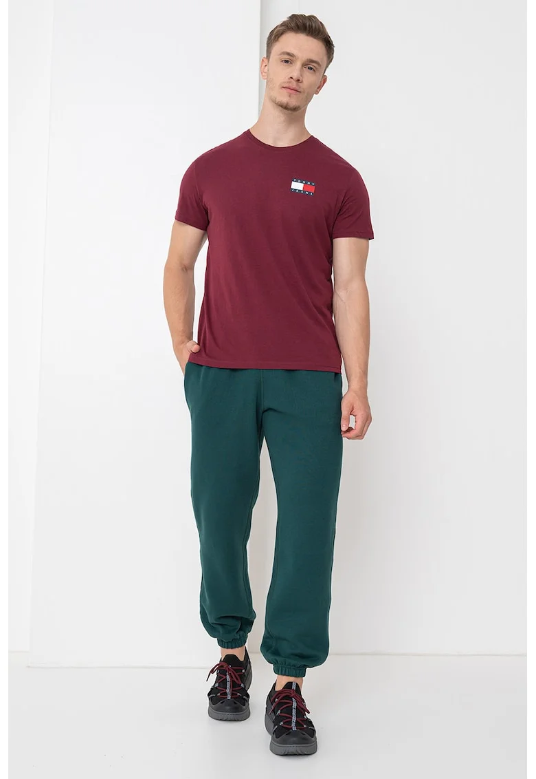 Pantaloni de trening cu croiala regular-fit si buzunare laterale, Verde englez