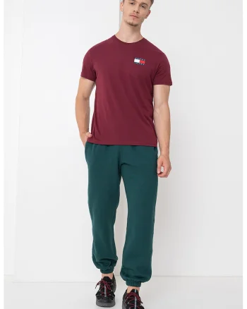 Pantaloni de trening cu croiala regular-fit si buzunare laterale, Verde englez