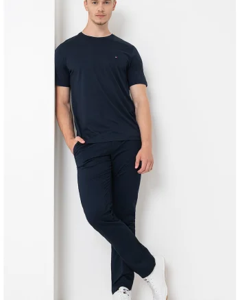 Tricou regular fit cu logo discret, Albastru ultramarin