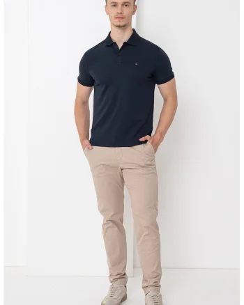 Tricou polo regular-fit cu logo discret, Albastru ultramarin