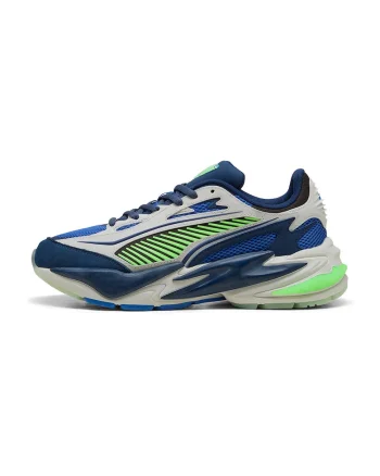 Pantofi sport wedge Surge, Alb/Verde neon/Bleumarin