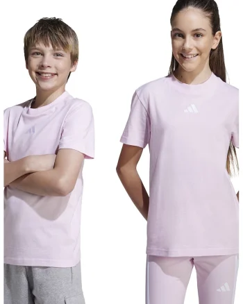 Tricou de bumbac cu decolteu la baza gatului, Alb/Roz pastel