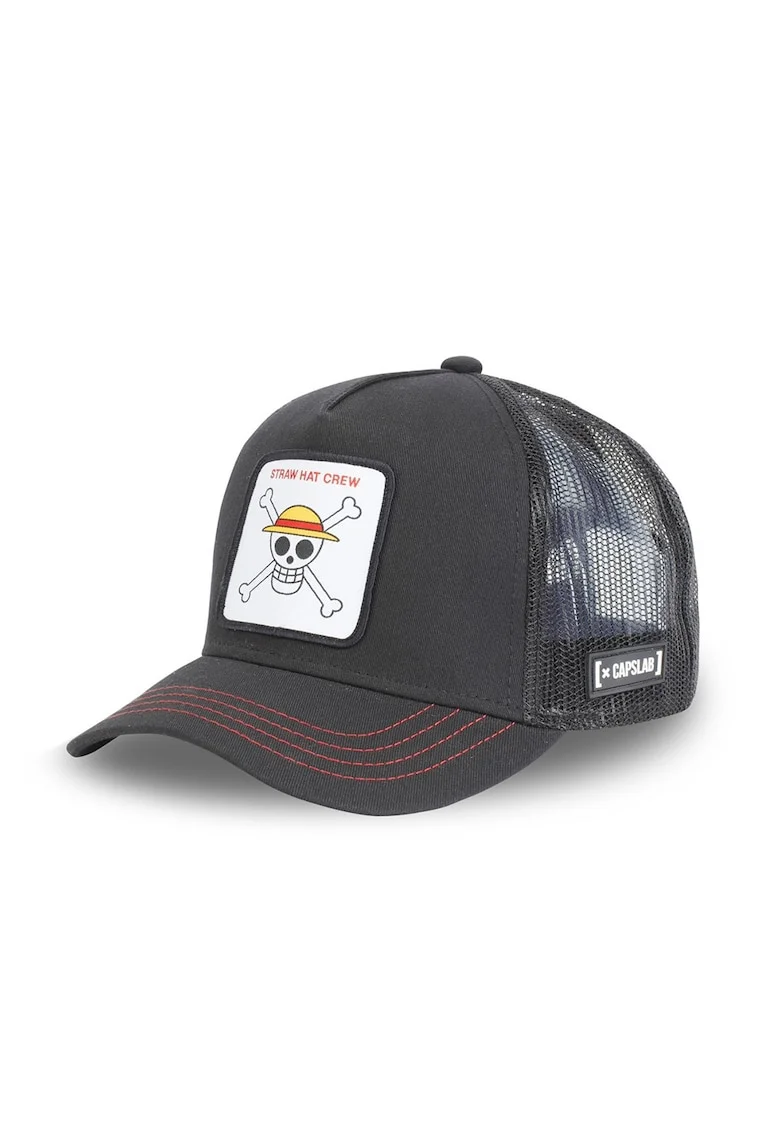 Sapca barbati Straw Hat Crew,  Bumbac/Poliester, Negru, Ajustabila