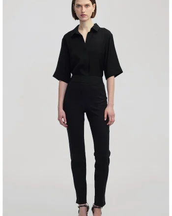 Pantaloni regular-fit, Negru