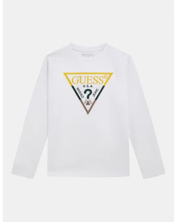 Bluza de bumbac cu logo brodat, Negru/Galben sofran/Alb optic
