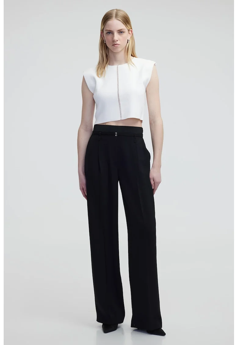 Pantaloni eleganti cu talie inalta, Negru