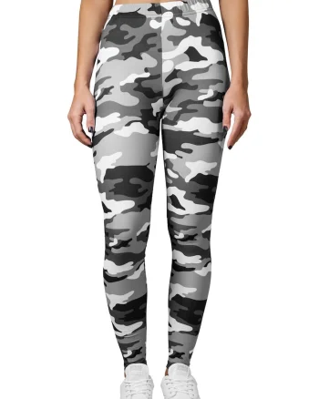 Colanti cu model camuflaj, Alb/Negru/Gri