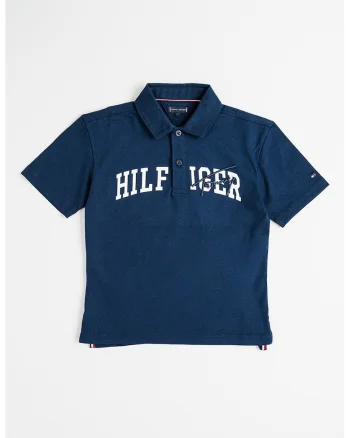 Tricou polo cu logo, Bleumarin