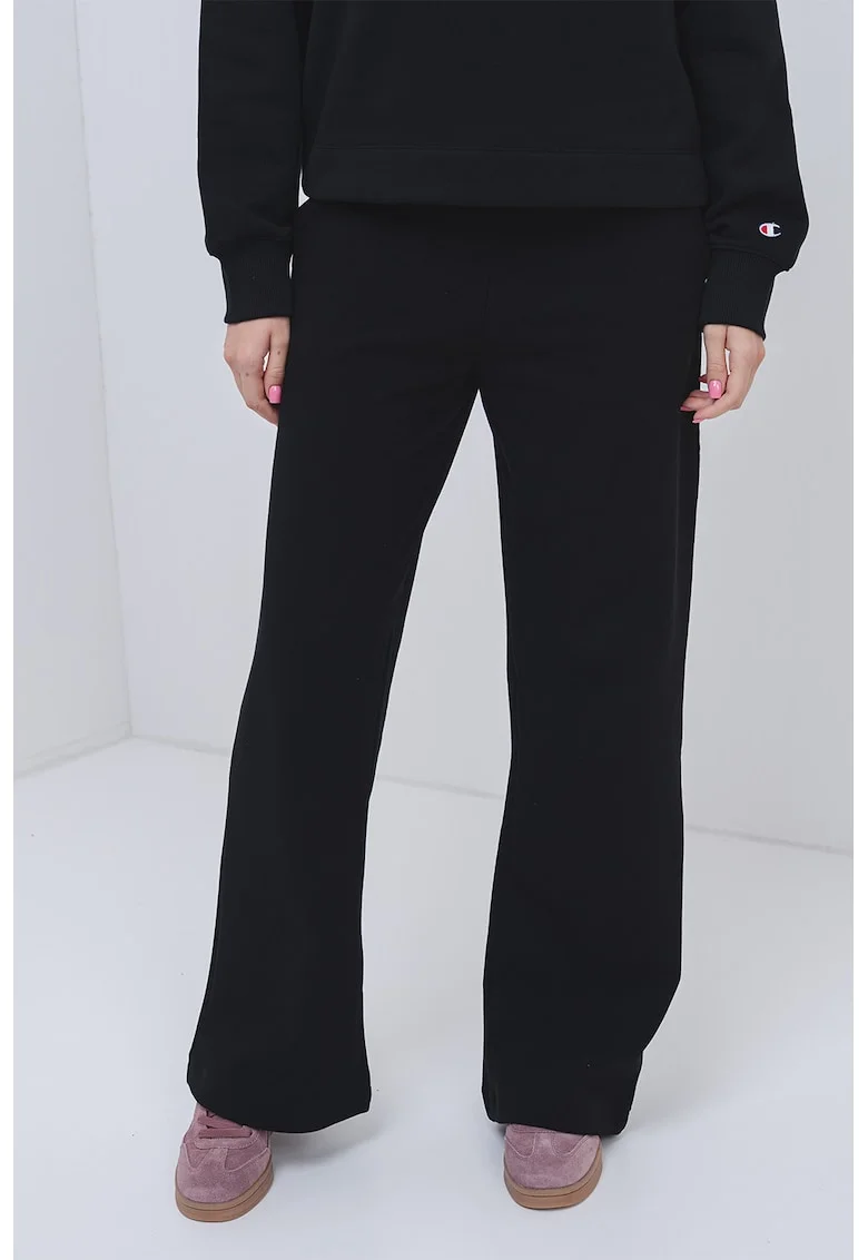 Pantaloni de trening relaxed-fit din amestec de bumbac, Negru