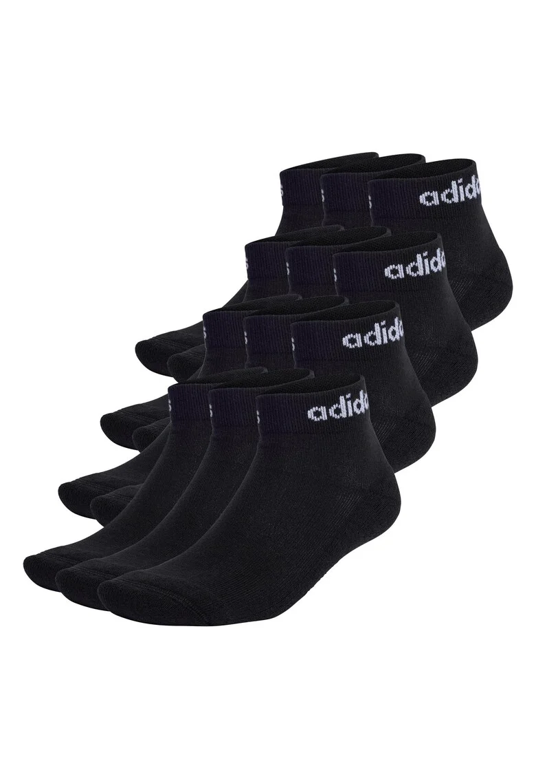 Set de sosete unisex pana la glezna -12 perechi, Negru