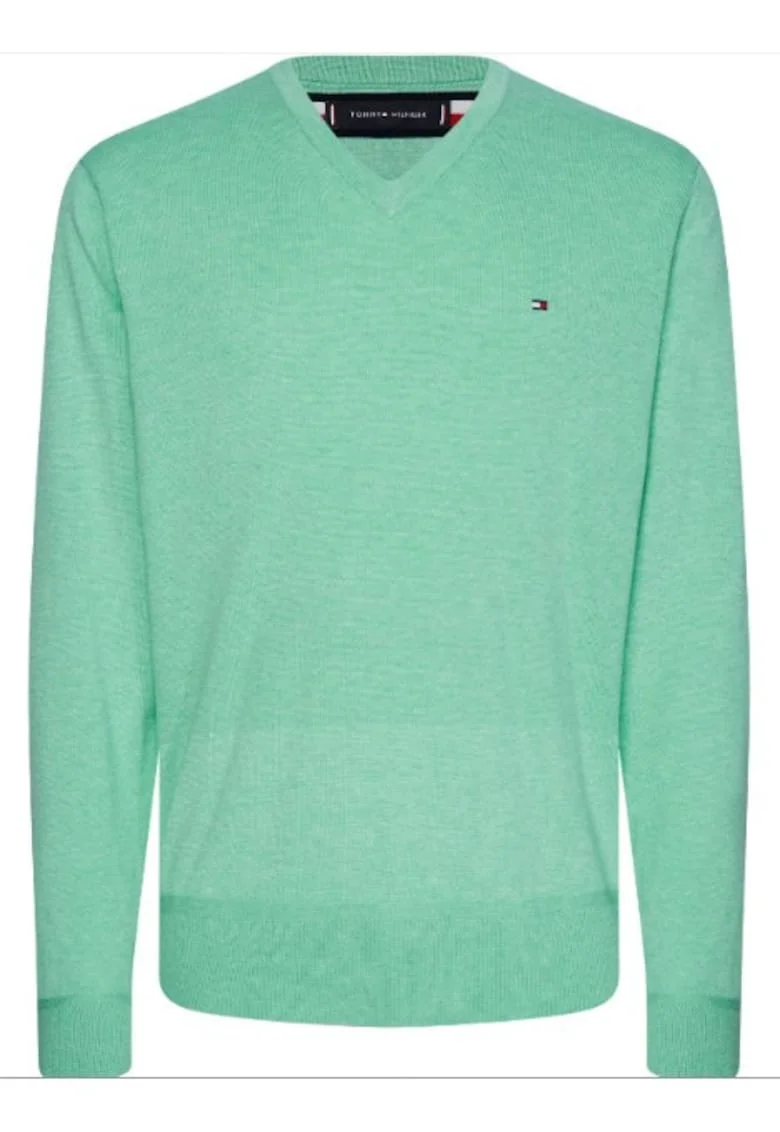 Pulover,  Bumbac - 87879, Verde