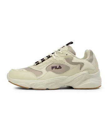Pantofi sport din material textil cu garnituri din piele ecologica Collene A, Maro taupe/Bej deschis