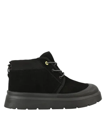 Ghete casual, dama,  UG-1 negru, piele intoarsa, Negru