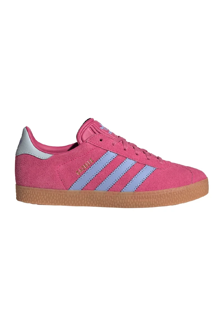 Pantofi sport din piele intoarsa cu logo contrastant Gazelle, Albastru lavanda/Roz