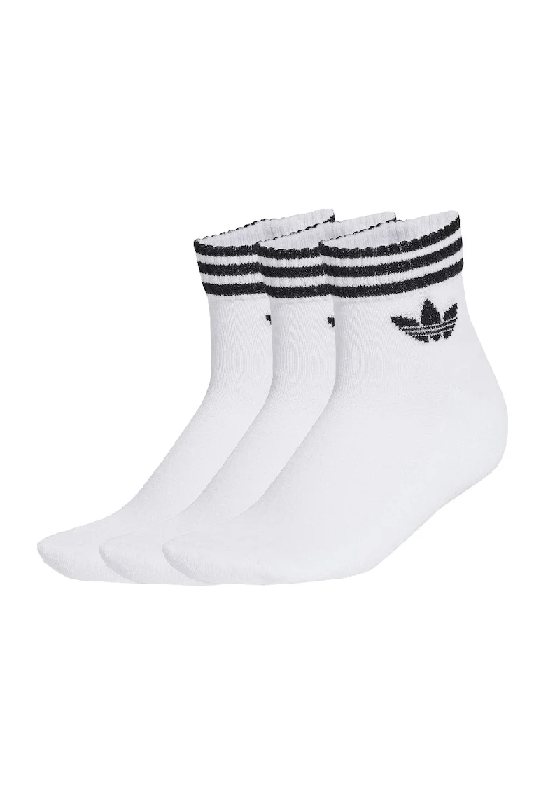 Set de sosete scurte unisex - 3 perechi, Negru/Alb optic