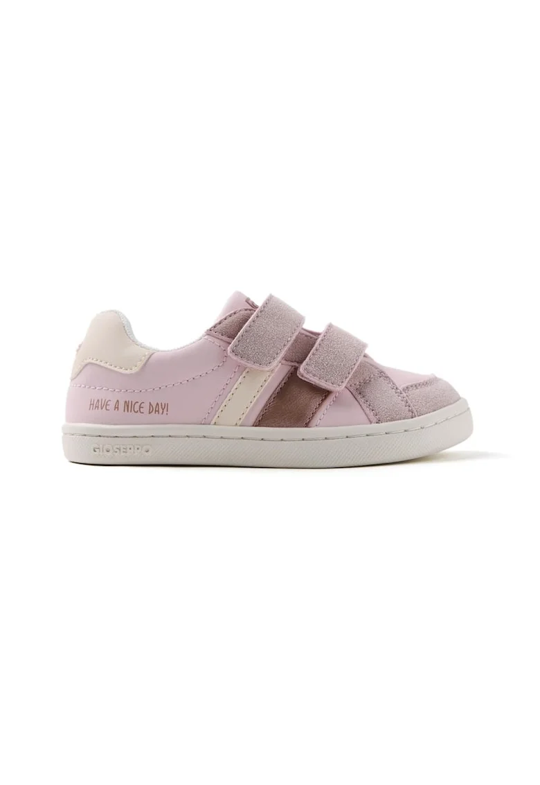 Pantofi sport de piele ecologica cu velcro Encorse8, Roz