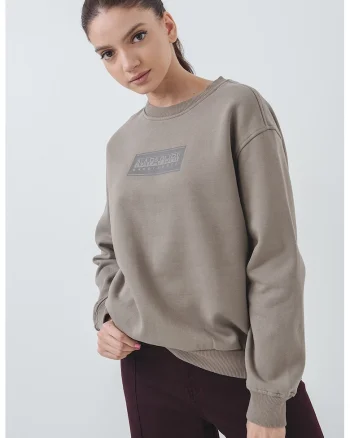 Bluza de trening relaxed-fit cu logo, Kaki