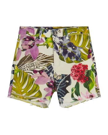 Pantaloni scurti cu imprimeu floral, Multicolor