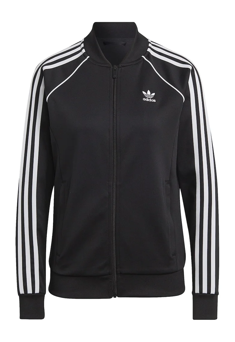 Bluza de trening cu fermoar Adicolor Classics, Negru