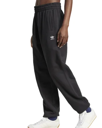 Pantaloni de trening relaxed fit cu captuseala calduroasa Essentials, Alb optic/Gri antracit