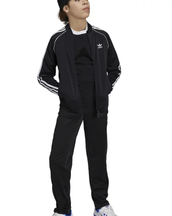 Bluza de trening cu fermoar si broderie logo, Negru