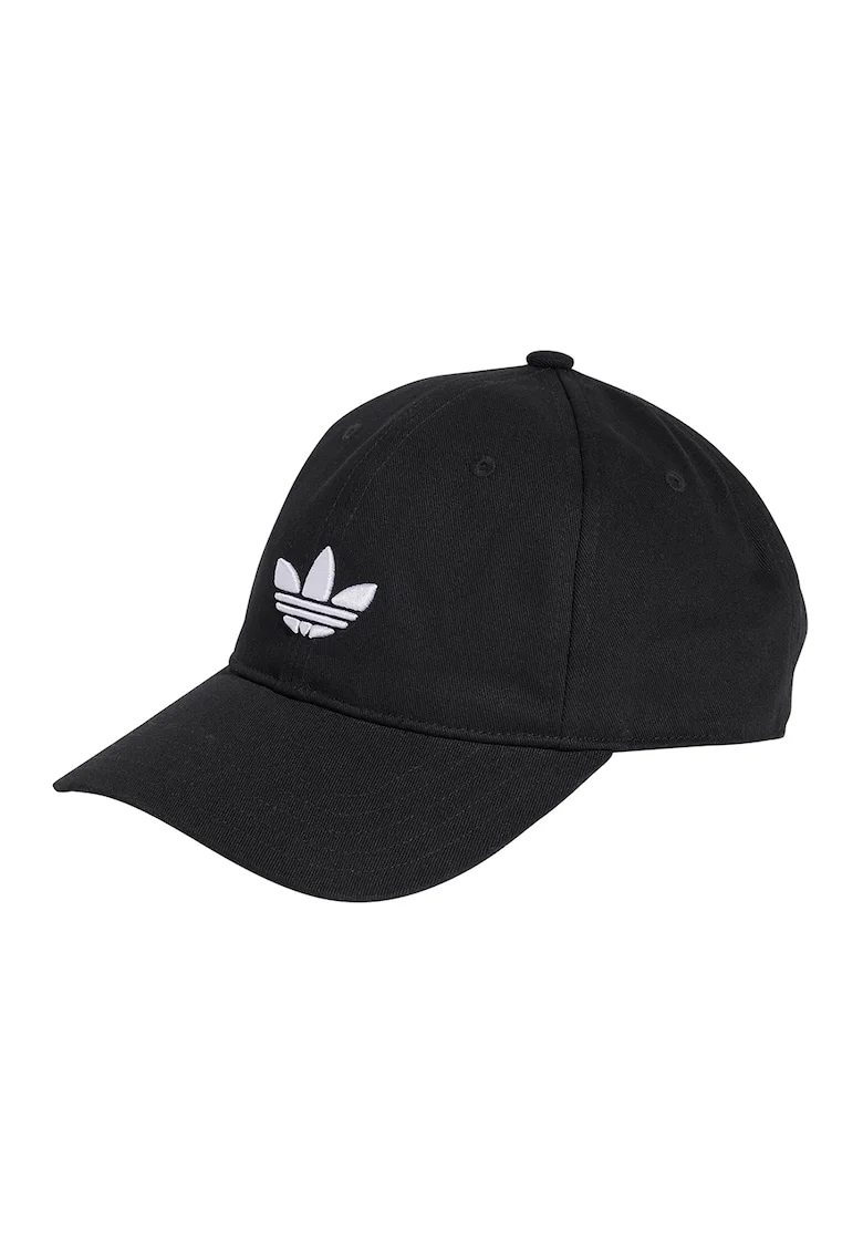 Sapca baseball cu logo brodat, Negru/Alb murdar