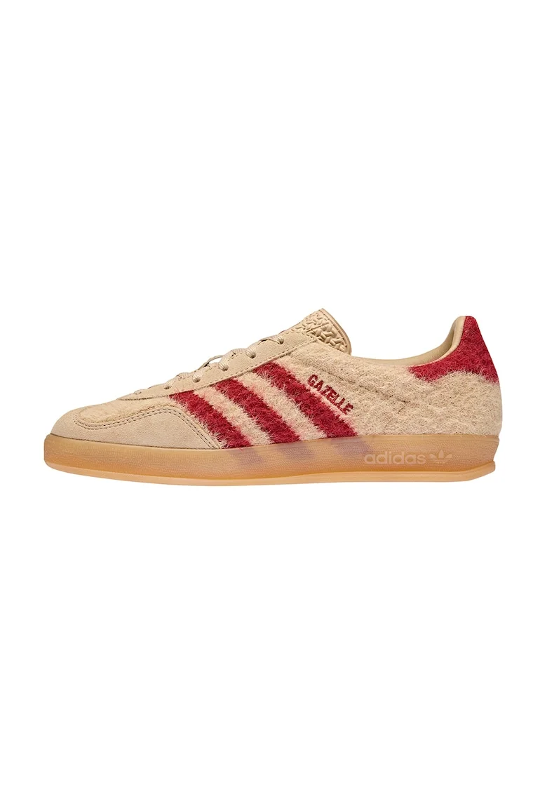 Pantofi sport low-cut cu garnituri din piele intoarsa Gazelle, Rosu/Bej