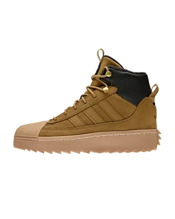 Pantofi sport high-top wedge Superstar Winter Trek, Negru/Maro deschis