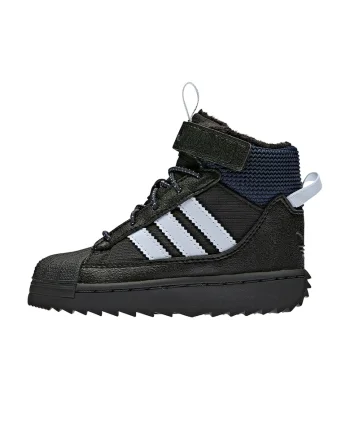 Pantofi sport high-top cu velcro Superstar Winter Trek, Negru