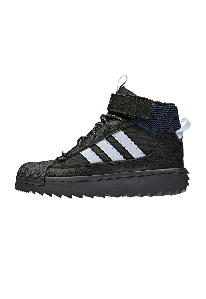 Pantofi sport high-top cu velcro Superstar Winter Trek, Negru