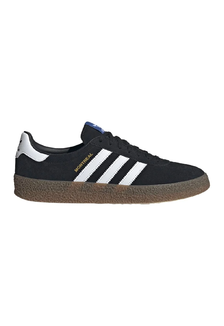 Pantofi sport din piele intoarsa Montreal, Alb/Negru