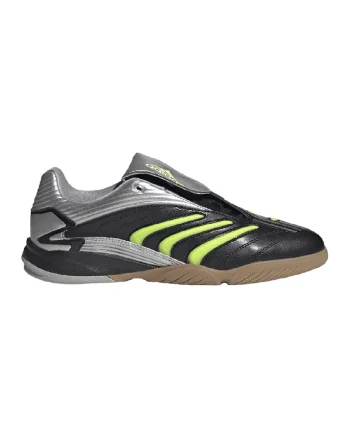 Pantofi sport din piele ecologica Predator, Negru/Verde lime/Argintiu