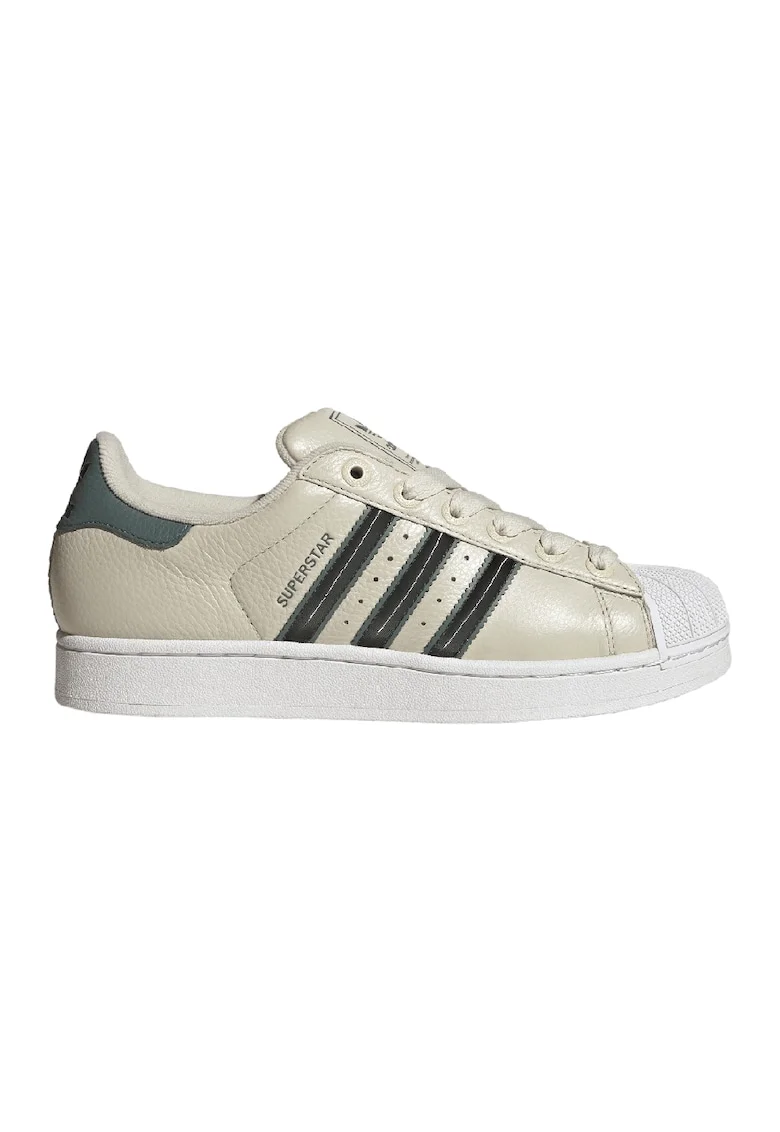 Pantofi sport din piele Superstar II, Negru/Gri/Bej deschis
