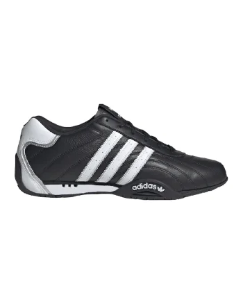 Pantofi sport din piele si piele ecologica Adi Racer, Alb/Negru