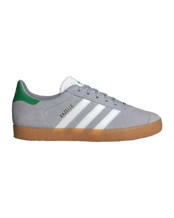 Pantofi sport din piele intoarsa cu logo contrastant Gazelle, Alb/Gri deschis