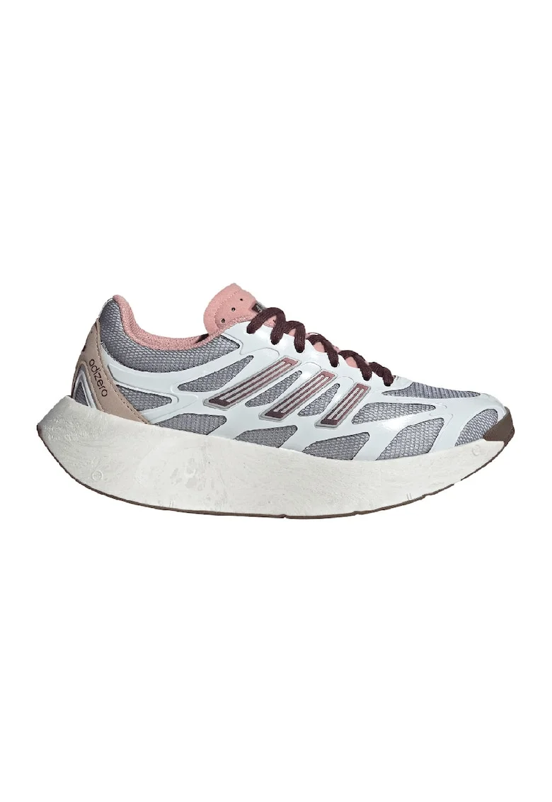 Pantofi sport low-cut cu talpa wedge Adizero Aruku, Gri/Roz prafuit