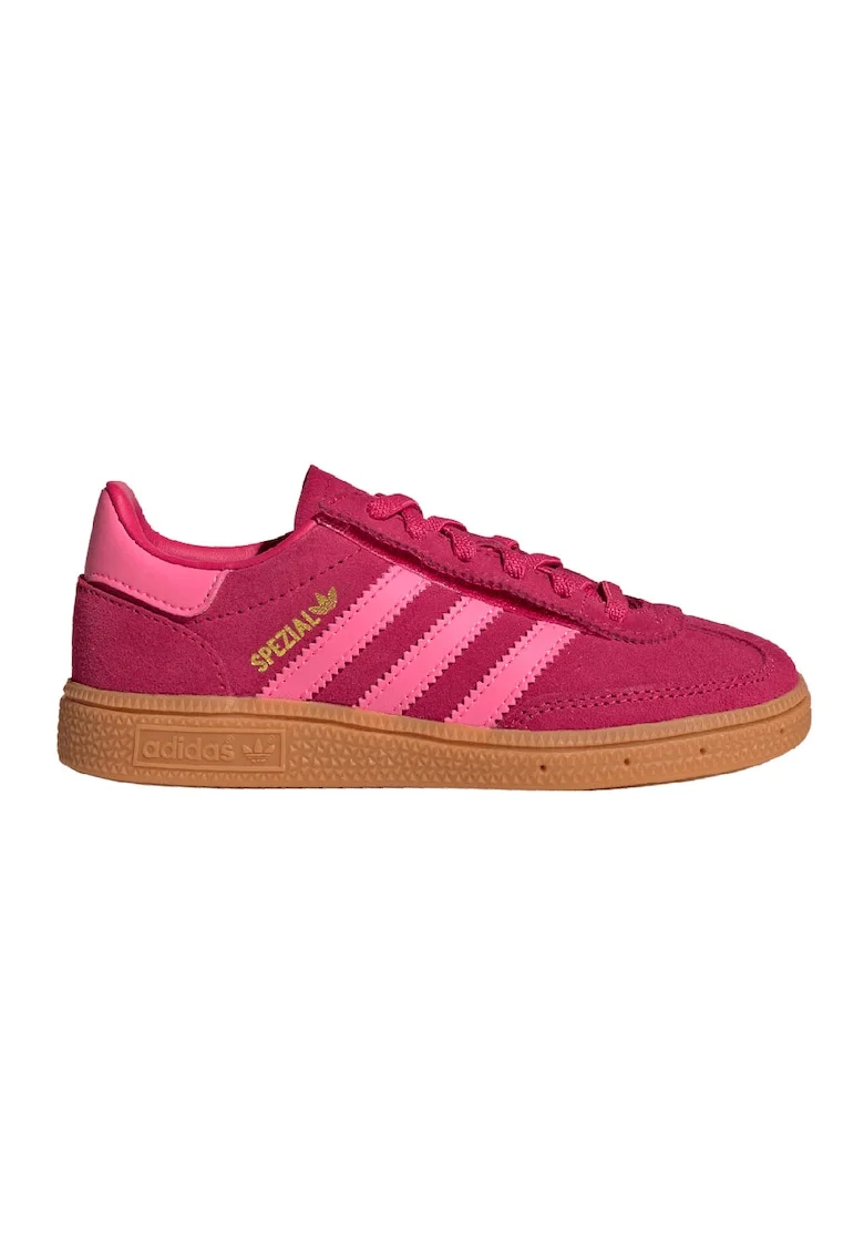 Pantofi sport din piele intoarsa si piele Handball Spezial, Rosu