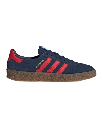 Pantofi sport din piele intoarsa Montreal, Albastru ultramarin/Portocaliu mandarina