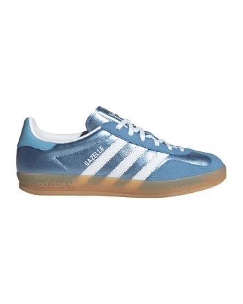 Pantofi sport din piele si piele intoarsa Gazelle, Alb/Albastru