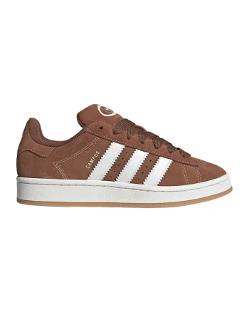 Pantofi sport din piele intoarsa cu logo Campus 00s, Alb/Maro scortisoara