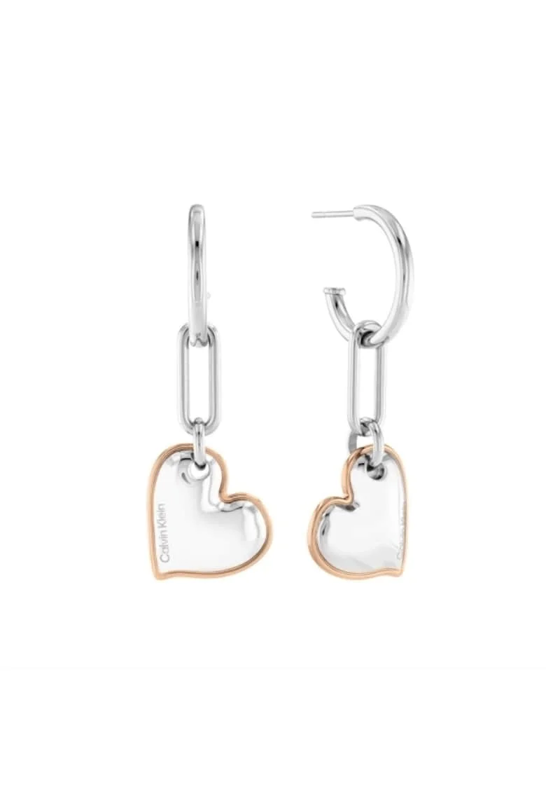 Cercei  Woman’s Collection heart 35000304, Argintiu, Rose gold