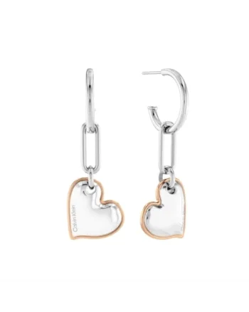 Cercei  Woman’s Collection heart 35000304, Argintiu, Rose gold
