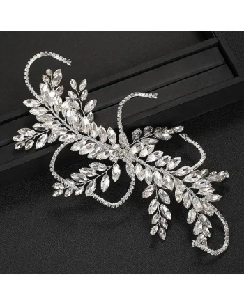 Accesoriu par, argintiu, cu pietre, Helda C7,