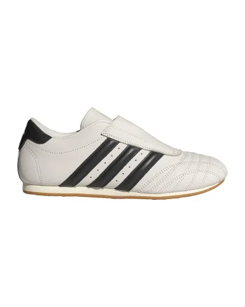 Pantofi sport din piele Taekwondo, Negru/Alb murdar