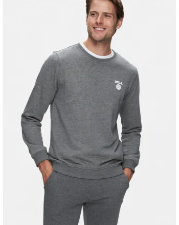 Bluza sport cu decolteu la baza gatului,  VALLEY, Gri