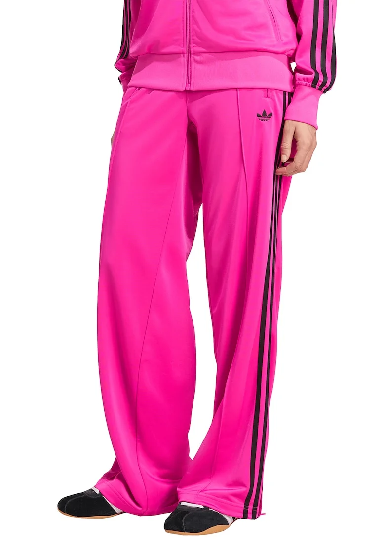 Pantaloni de trening lejeri cu terminatie cu fermoar Firebird, Negru/Fucsia