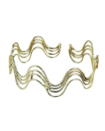 Colier choker, auriu, ondulat, Maurits C6
