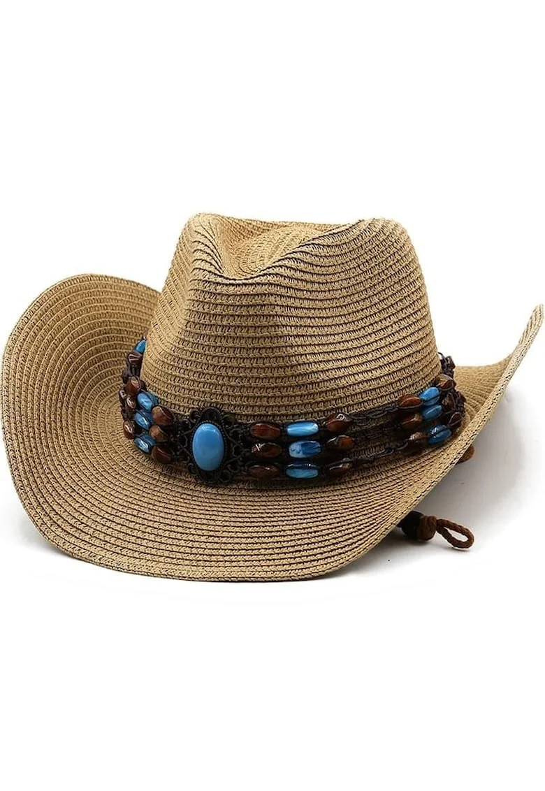 Palarie dama, de vara, stil cowboy, Missy,, Bej