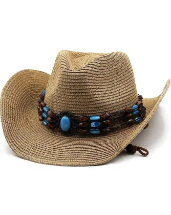 Palarie dama, de vara, stil cowboy, Missy,, Bej